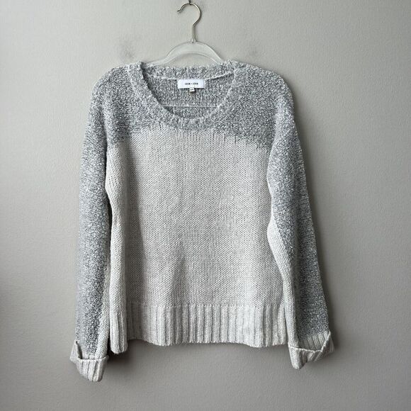 John + Jenn Sweater Womens Medium Cable Knit Colorblock Pullover Cozy Fall - Picture 5 of 10